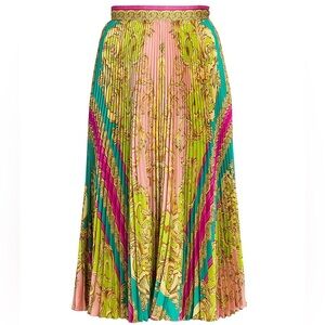 Versace Turquoise, Gold & Pink Baroque Skirt Detail
